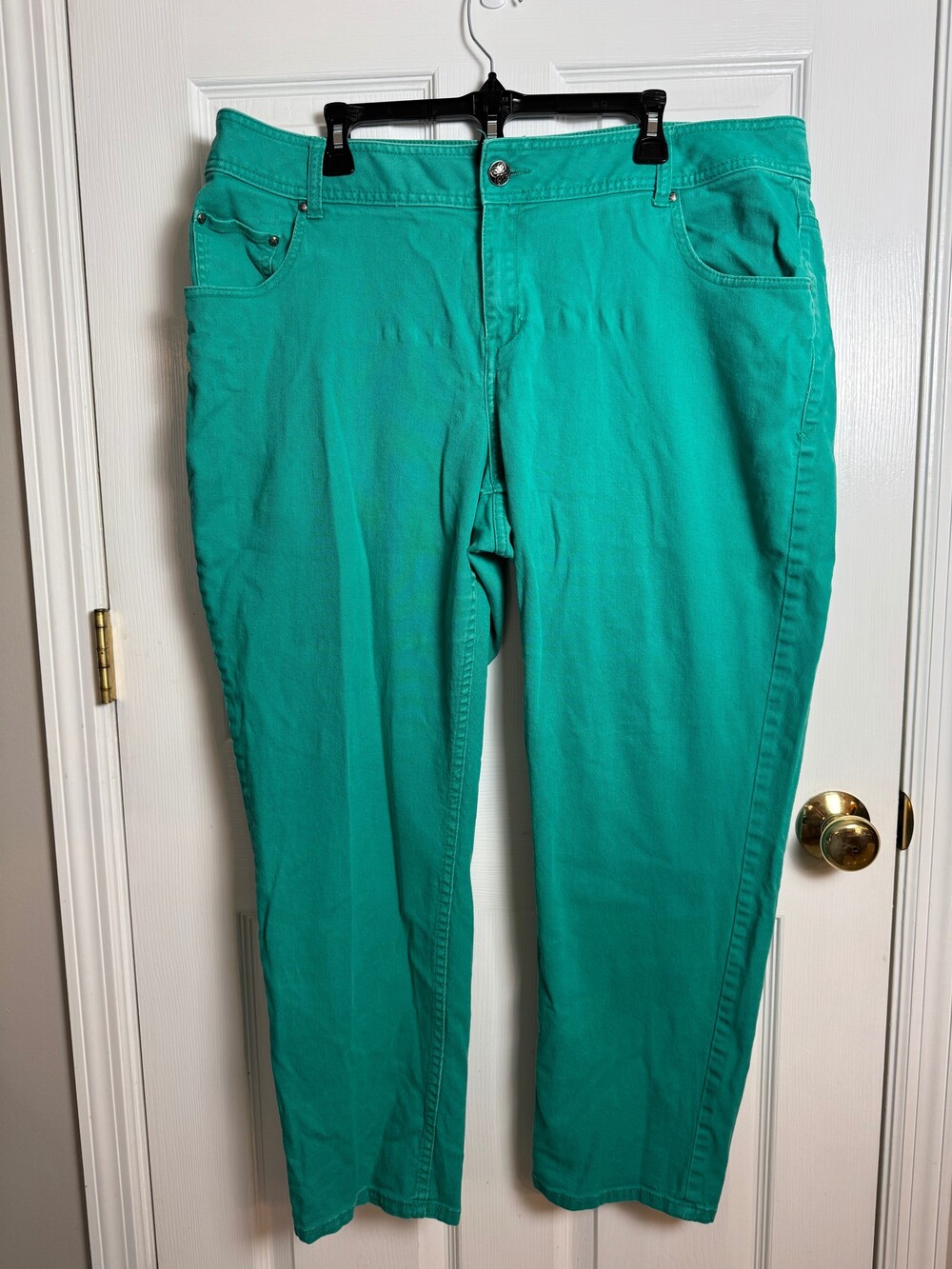 Lane Bryant Women’s Skinny Jeans Size 22 Turquoise Teal Stretch Denim